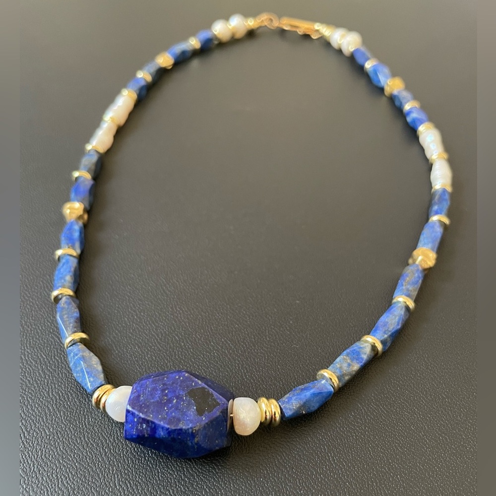 Lapis Lazuli and Gold Necklace